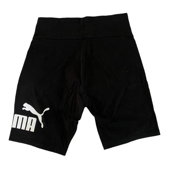 Puma Pants - Puma Black High Waist Logo Bike Shorts